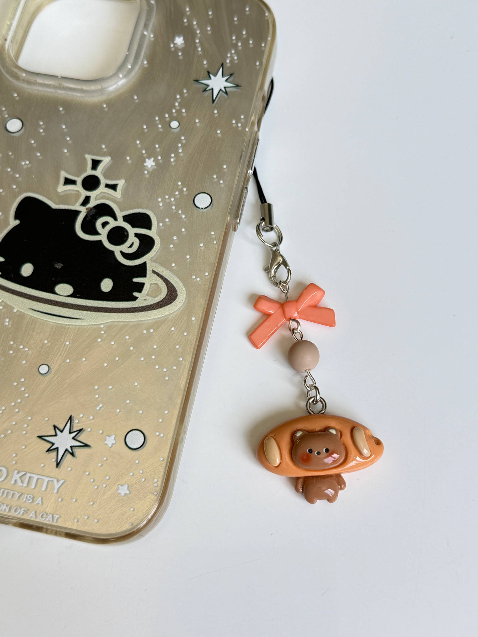 Handmade Cute Kawaii Snack Time bear Phone Charms Beadsbylillixx
