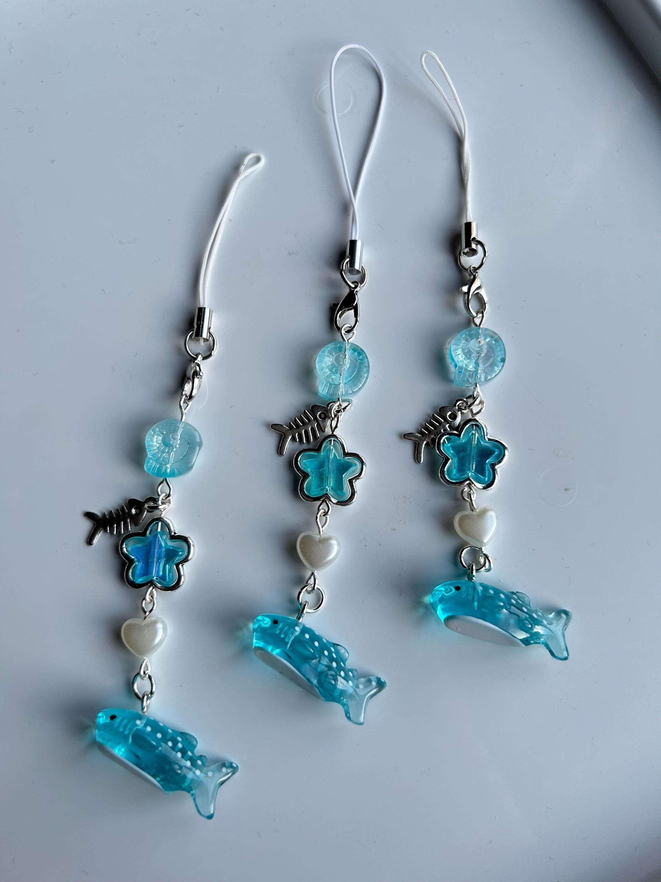 HANDMADE Cute Kawaii Whale Shark Phone Charms - Beadsbylillixx