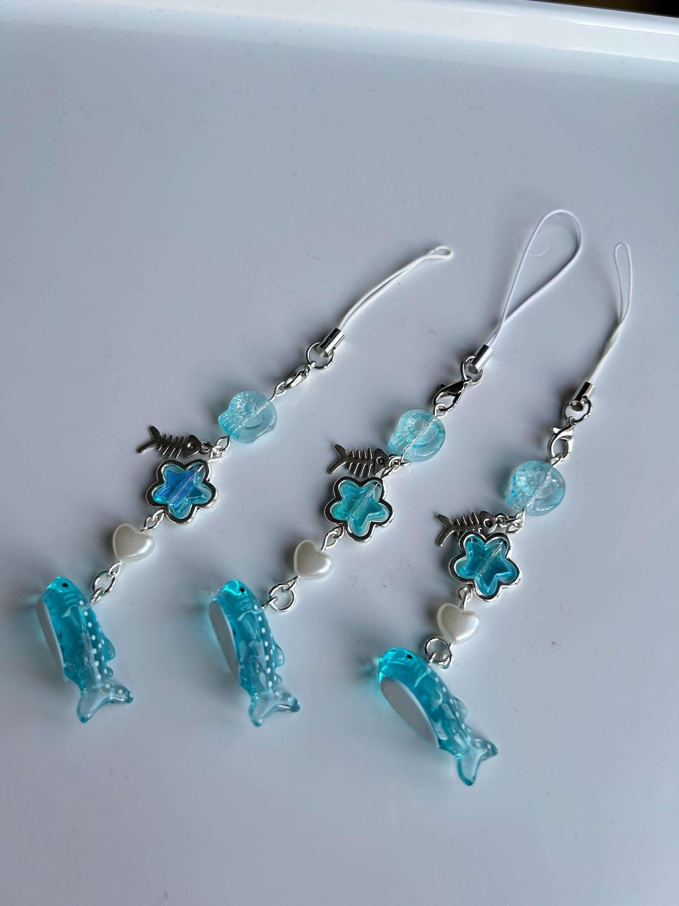 HANDMADE Cute Kawaii Whale Shark Phone Charms - Beadsbylillixx
