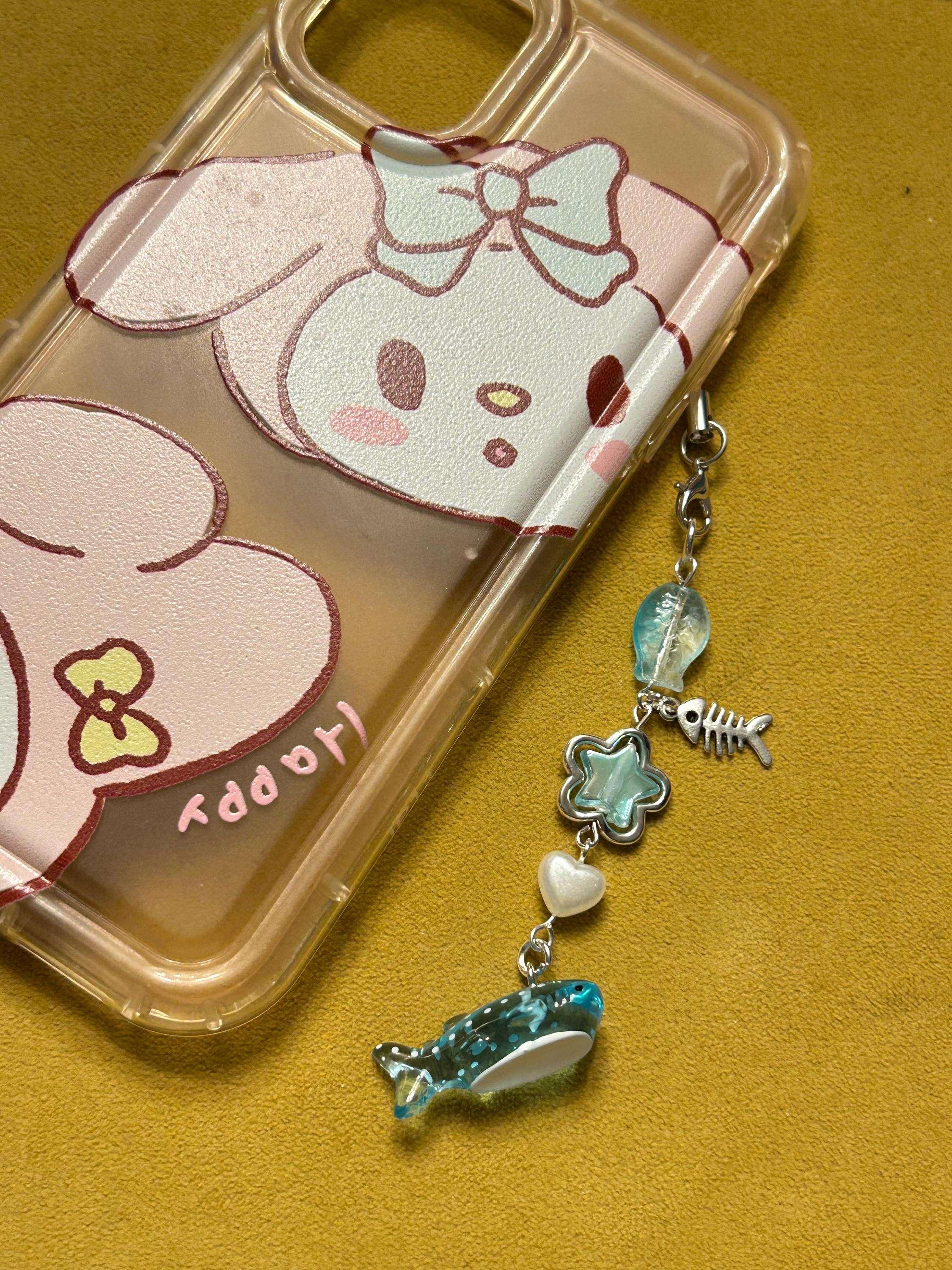 HANDMADE Cute Kawaii Whale Shark Phone Charms - Beadsbylillixx