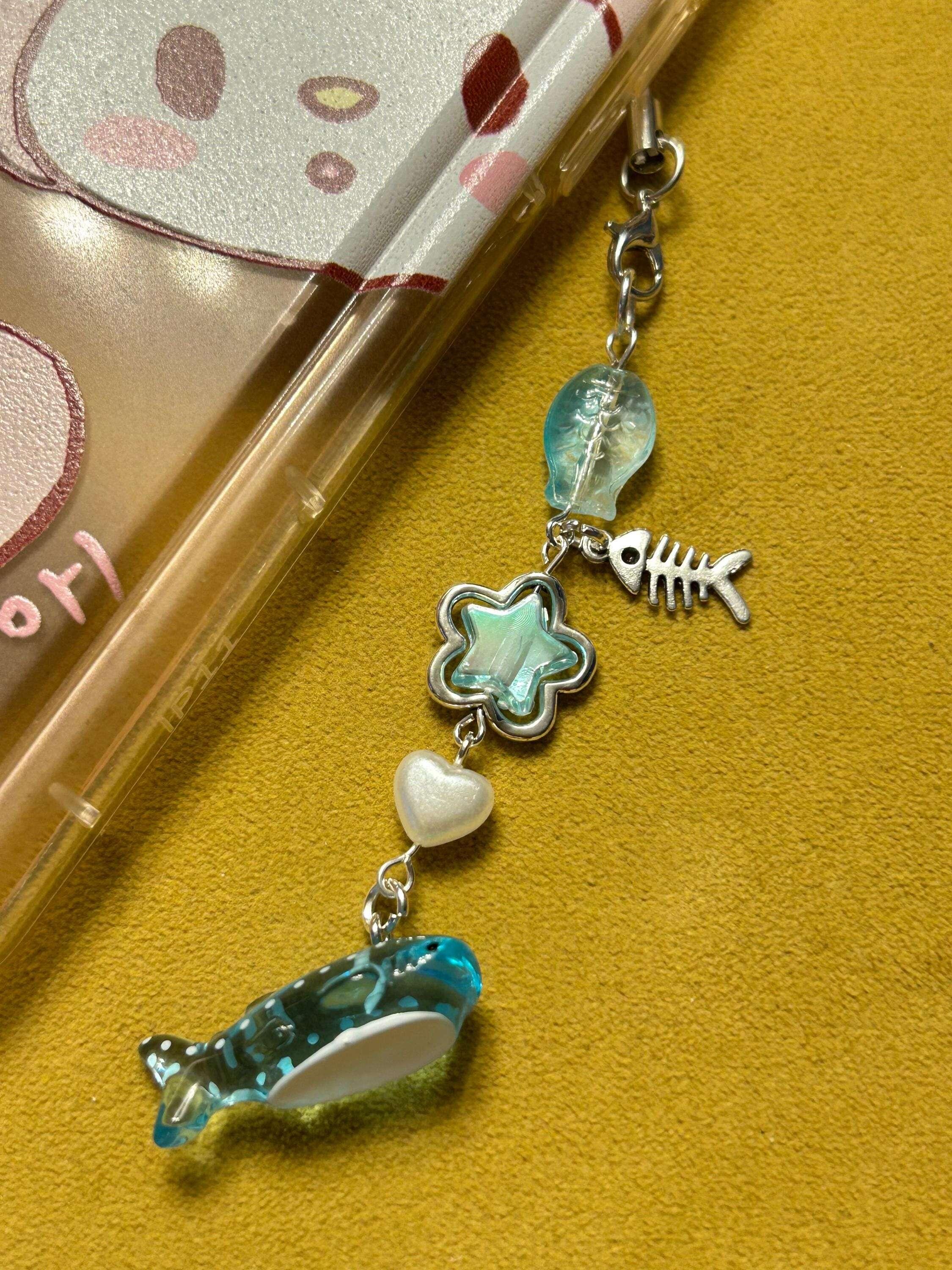HANDMADE Cute Kawaii Whale Shark Phone Charms - Beadsbylillixx