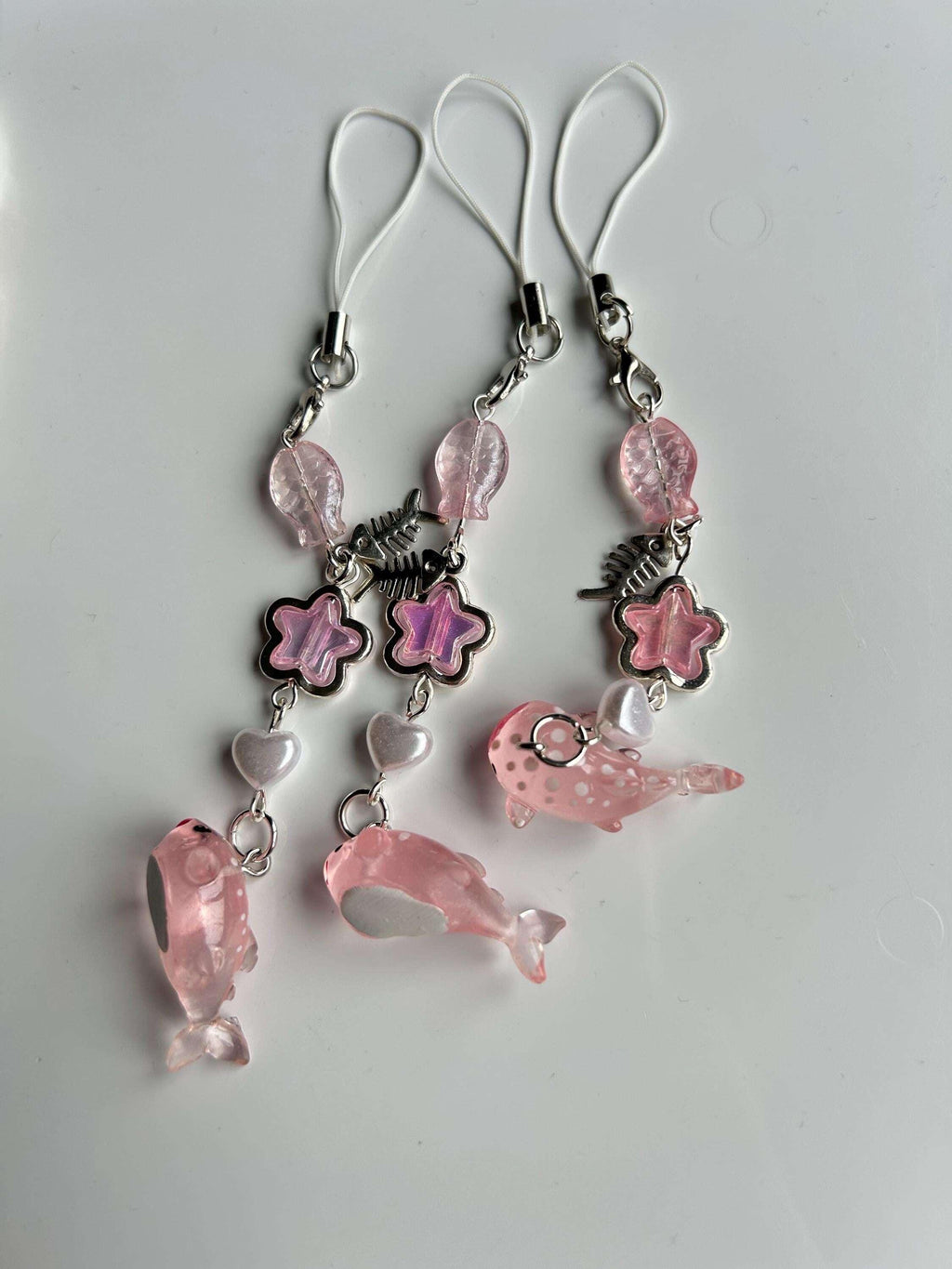 HANDMADE Cute New Pink Kawaii Whale Shark Phone Charms - Beadsbylillixx