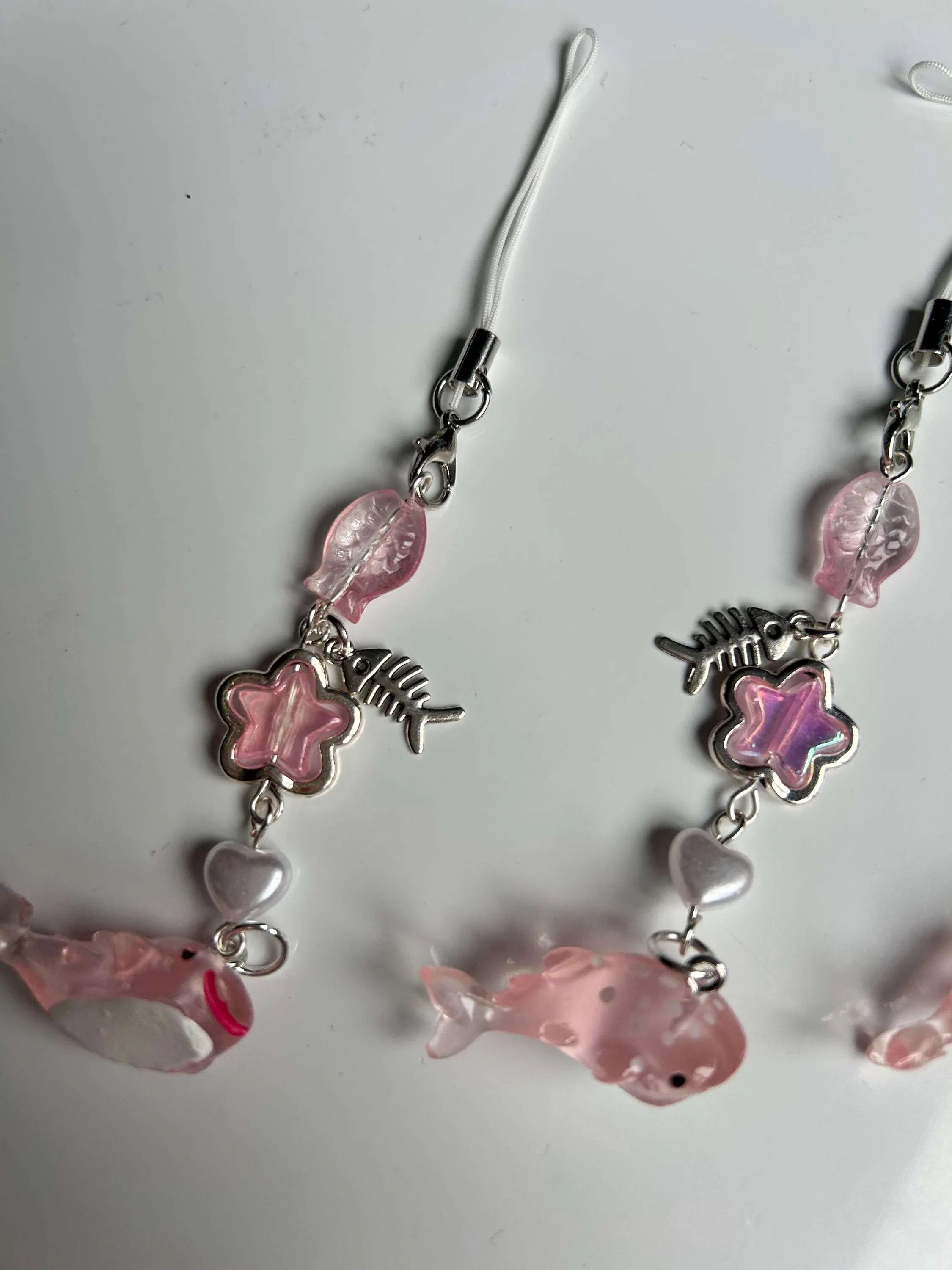 HANDMADE Cute New Pink Kawaii Whale Shark Phone Charms - Beadsbylillixx