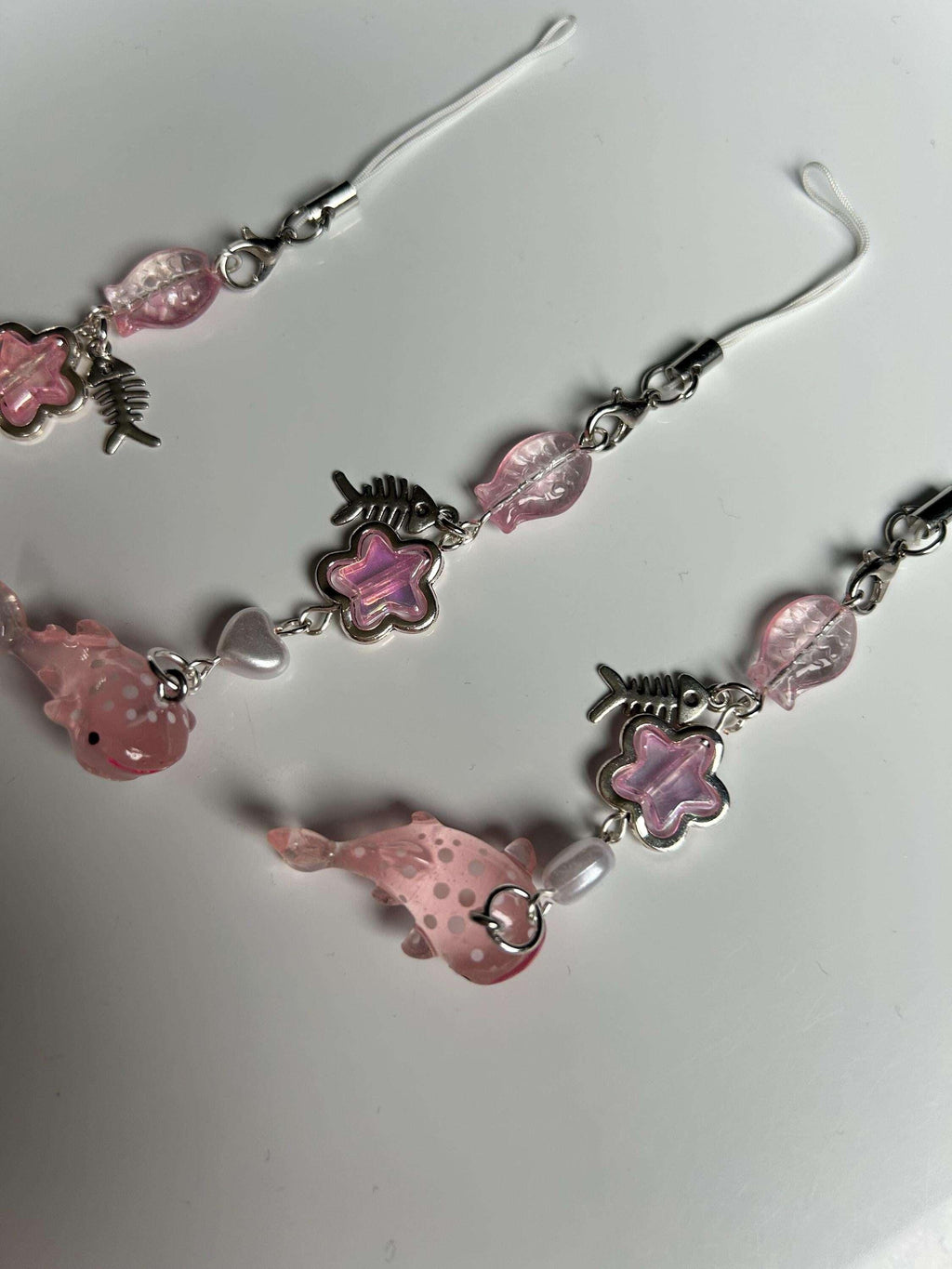 HANDMADE Cute New Pink Kawaii Whale Shark Phone Charms - Beadsbylillixx