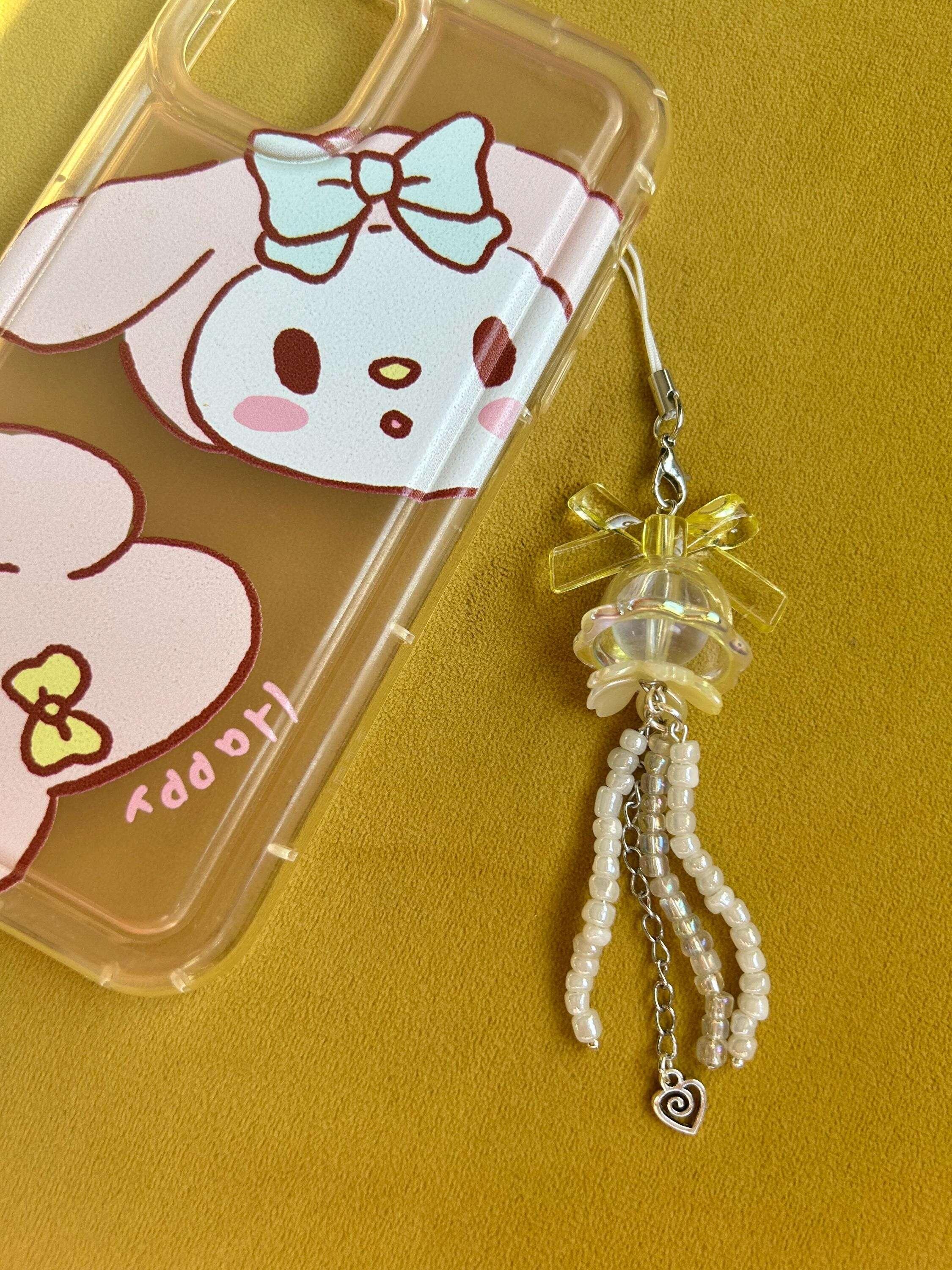 HANDMADE Cute Pastel Bow Jellyfish Phone Charms - Beadsbylillixx