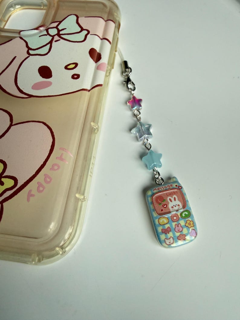 Handmade Cute Retro Mobile Phone Charms Beadsbylillixx
