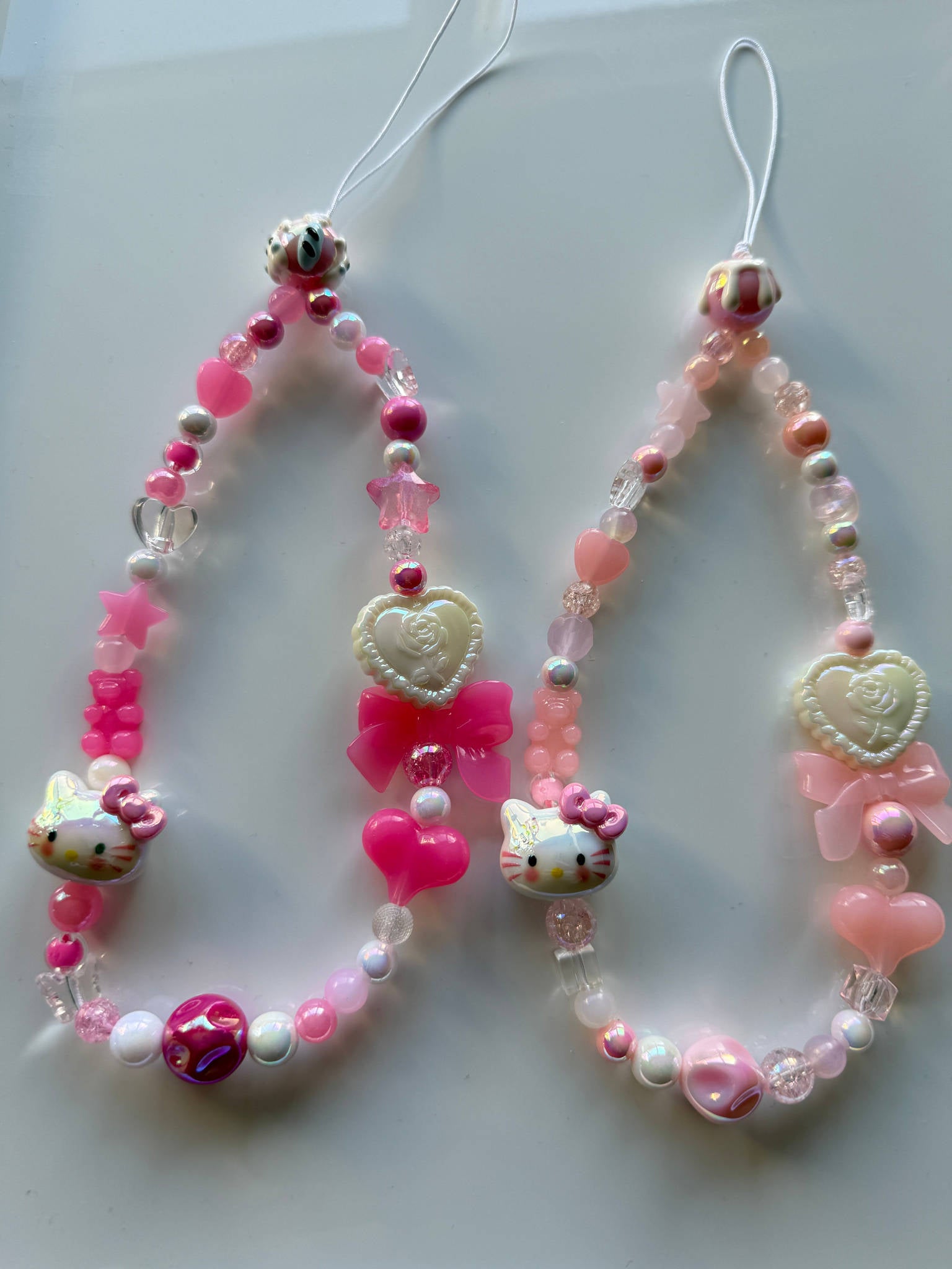 HANDMADE Cute Sanrio Inspired Hello kitty Phone Charms Beadsbylillixx