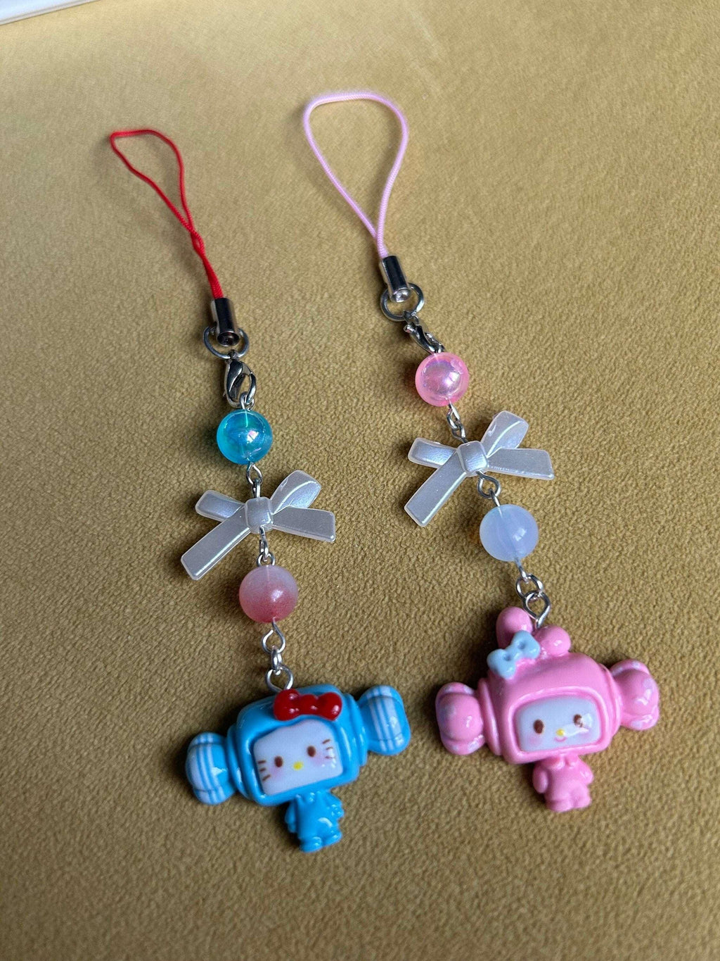 HANDMADE Cute Sanrio Inspired Robot Phone Charms - Beadsbylillixx