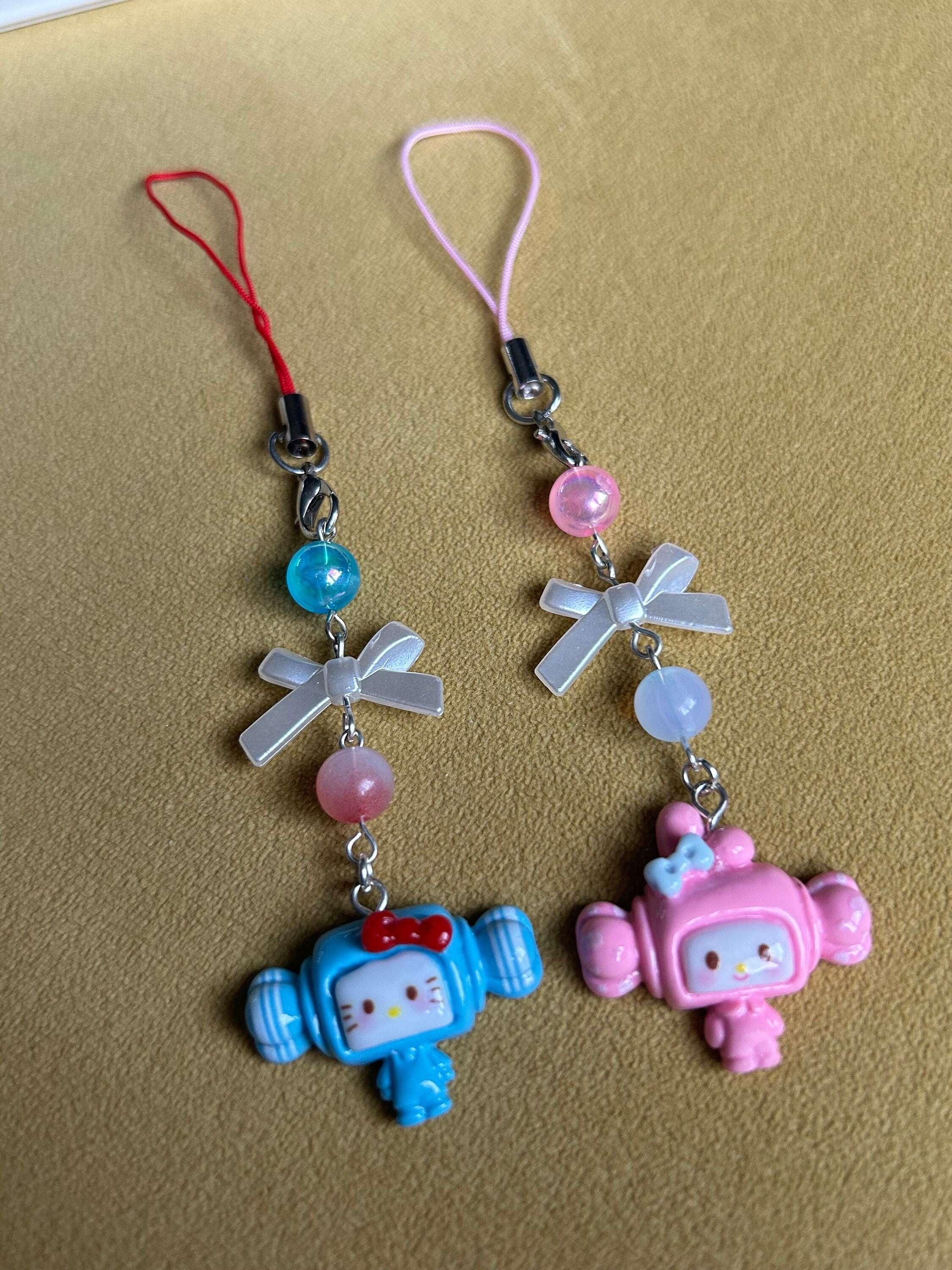 HANDMADE Cute Sanrio Inspired Robot Phone Charms - Beadsbylillixx