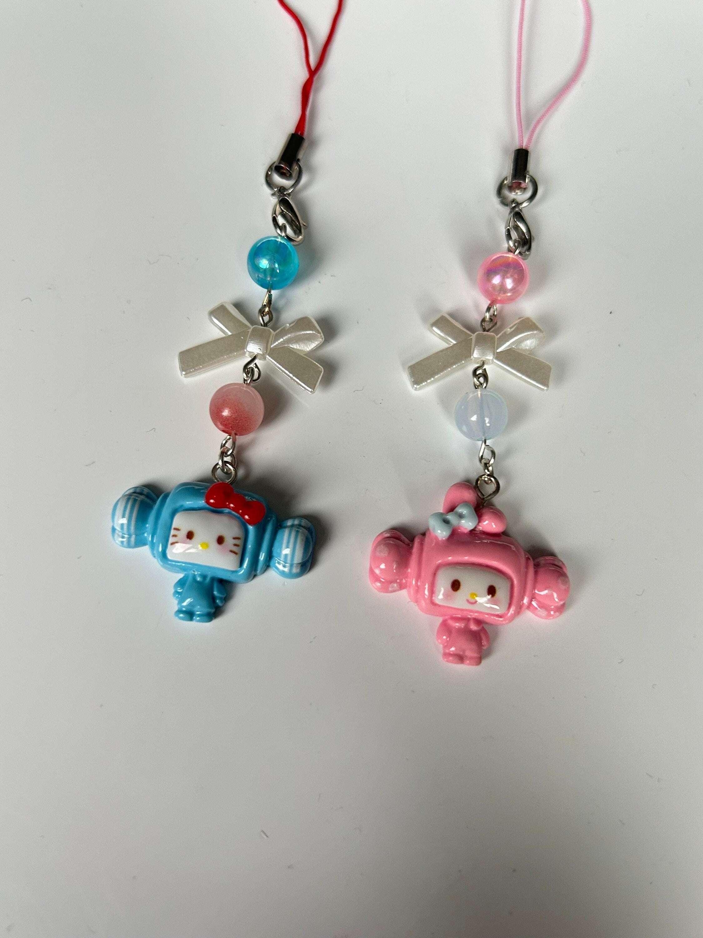 HANDMADE Cute Sanrio Inspired Robot Phone Charms - Beadsbylillixx