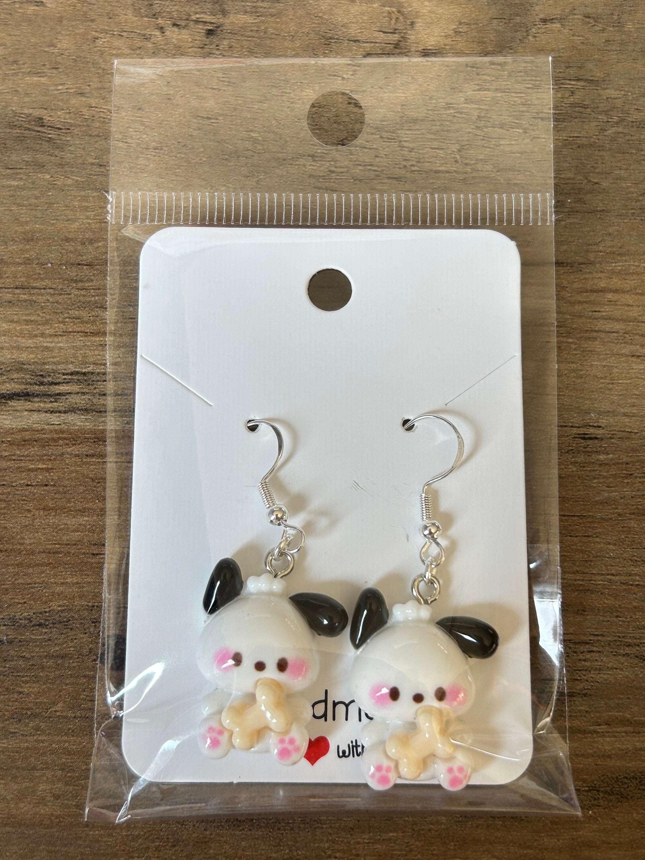 Handmade Cute Sanrio Themed Charm Sterling Silver Earrings - Beadsbylillixx