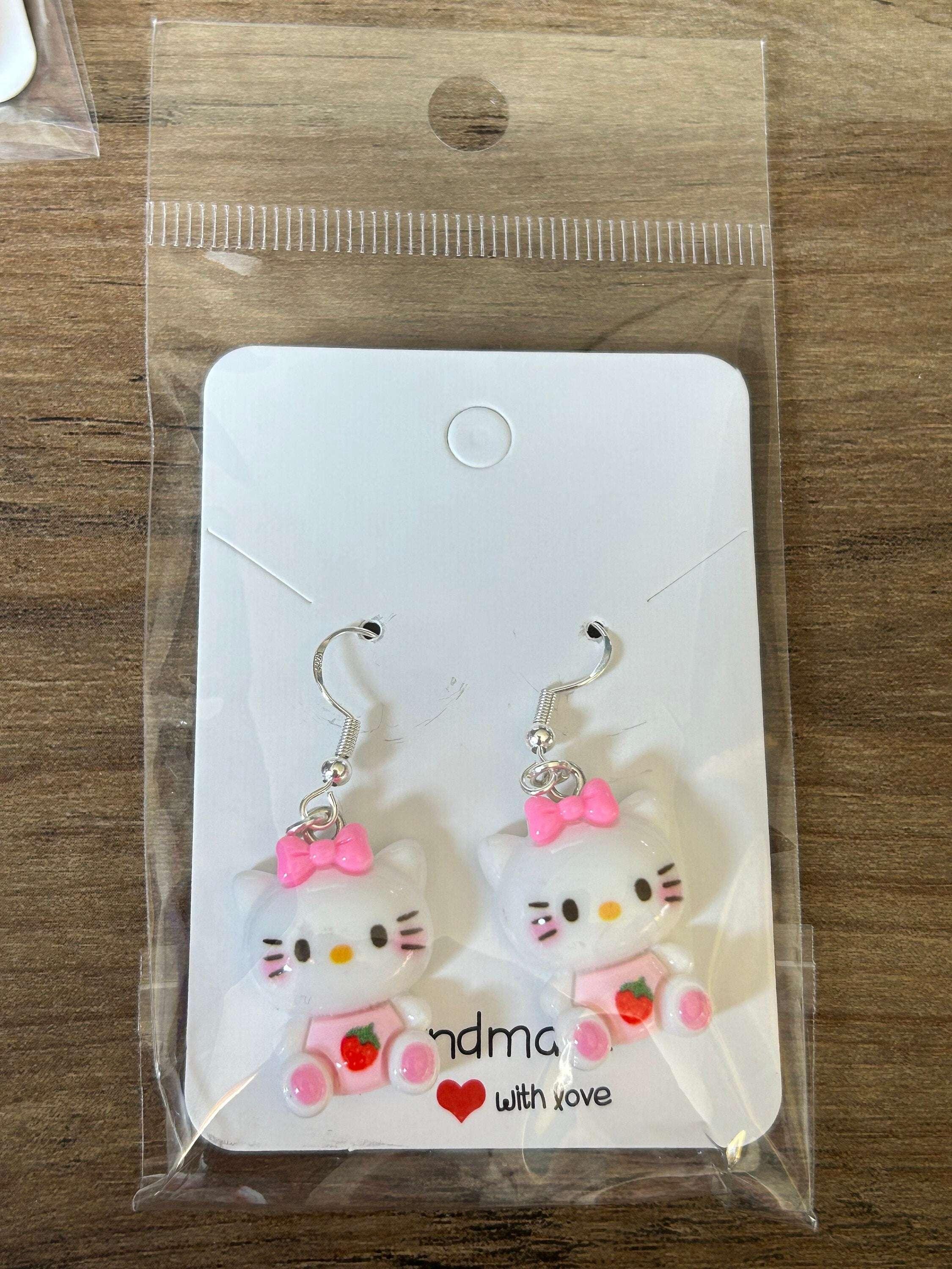 Handmade Cute Sanrio Themed Charm Sterling Silver Earrings - Beadsbylillixx