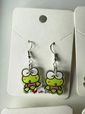 Handmade Cute Sanrio Themed Keroppi Sterling Silver Earrings Beadsbylillixx