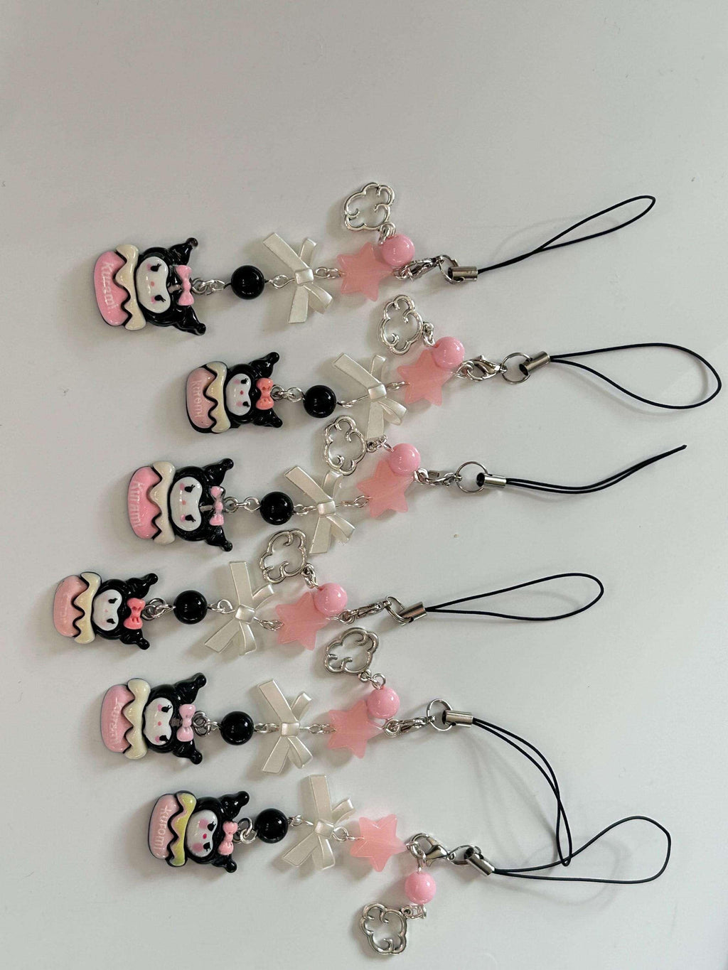 HANDMADE Cute Sanrio Themed Kuromi Jar Phone Charm - Beadsbylillixx