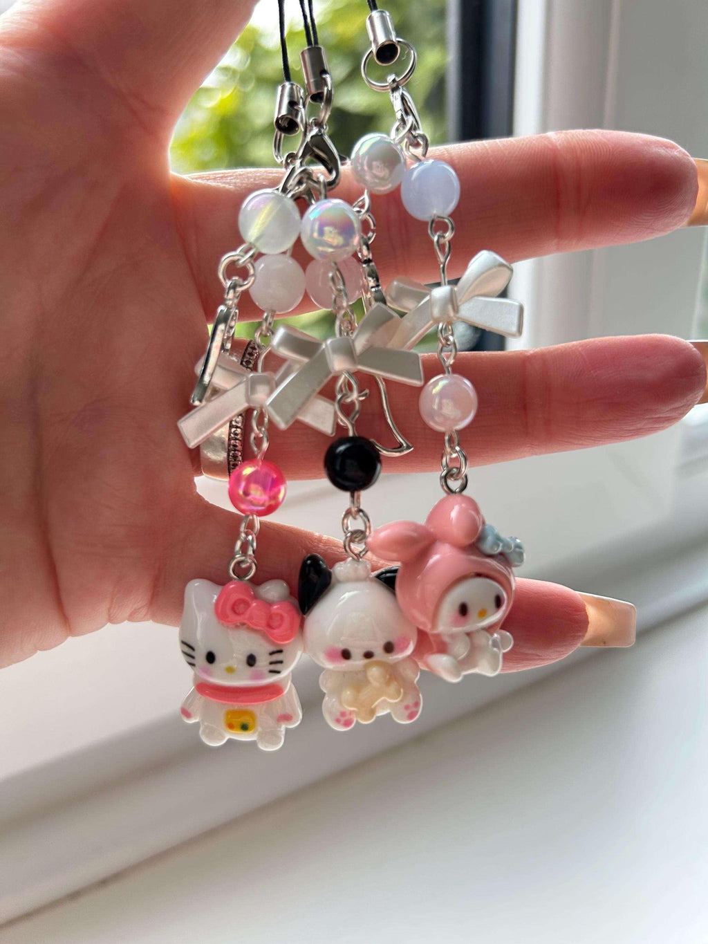 HANDMADE Cute Sanrio Themed Pochacco HK and My Melody Phone Charms - Beadsbylillixx