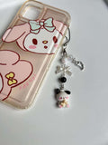HANDMADE Cute Sanrio Themed Pochacco HK and My Melody Phone Charms - Beadsbylillixx