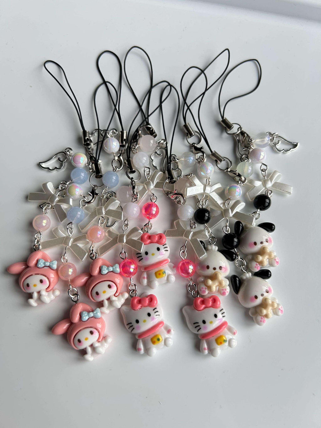 HANDMADE Cute Sanrio Themed Pochacco HK and My Melody Phone Charms - Beadsbylillixx