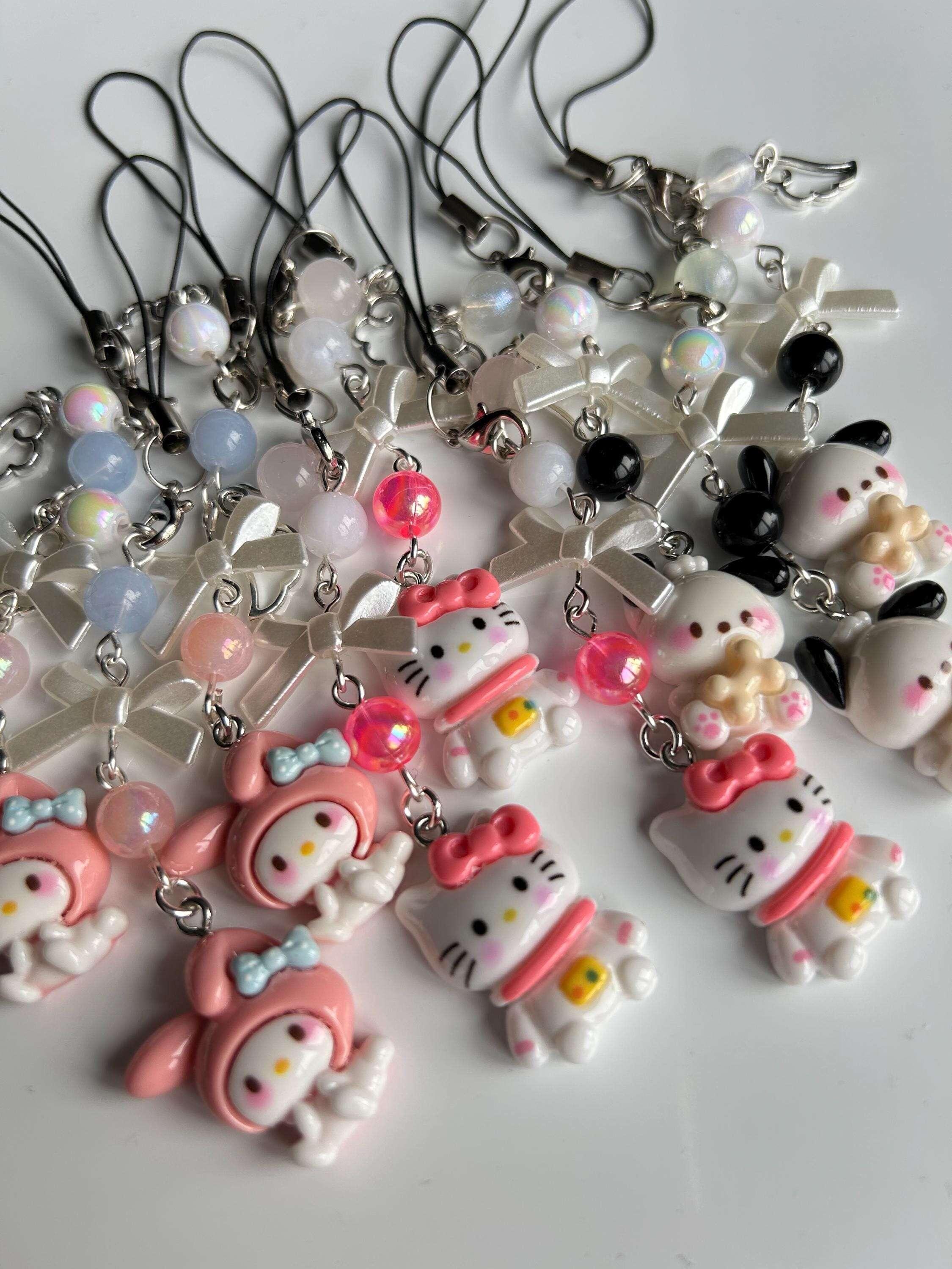 HANDMADE Cute Sanrio Themed Pochacco HK and My Melody Phone Charms - Beadsbylillixx