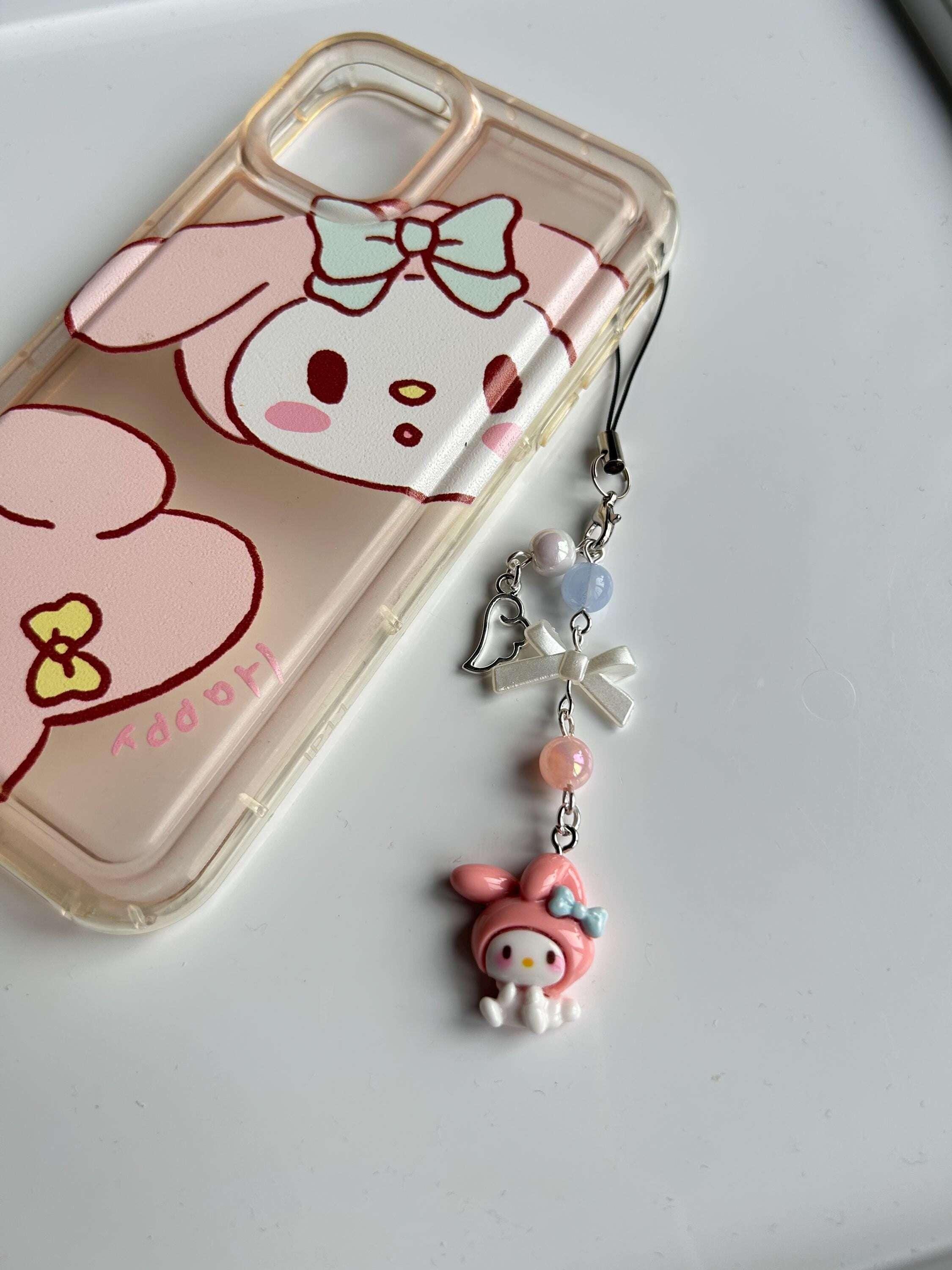 HANDMADE Cute Sanrio Themed Pochacco HK and My Melody Phone Charms - Beadsbylillixx