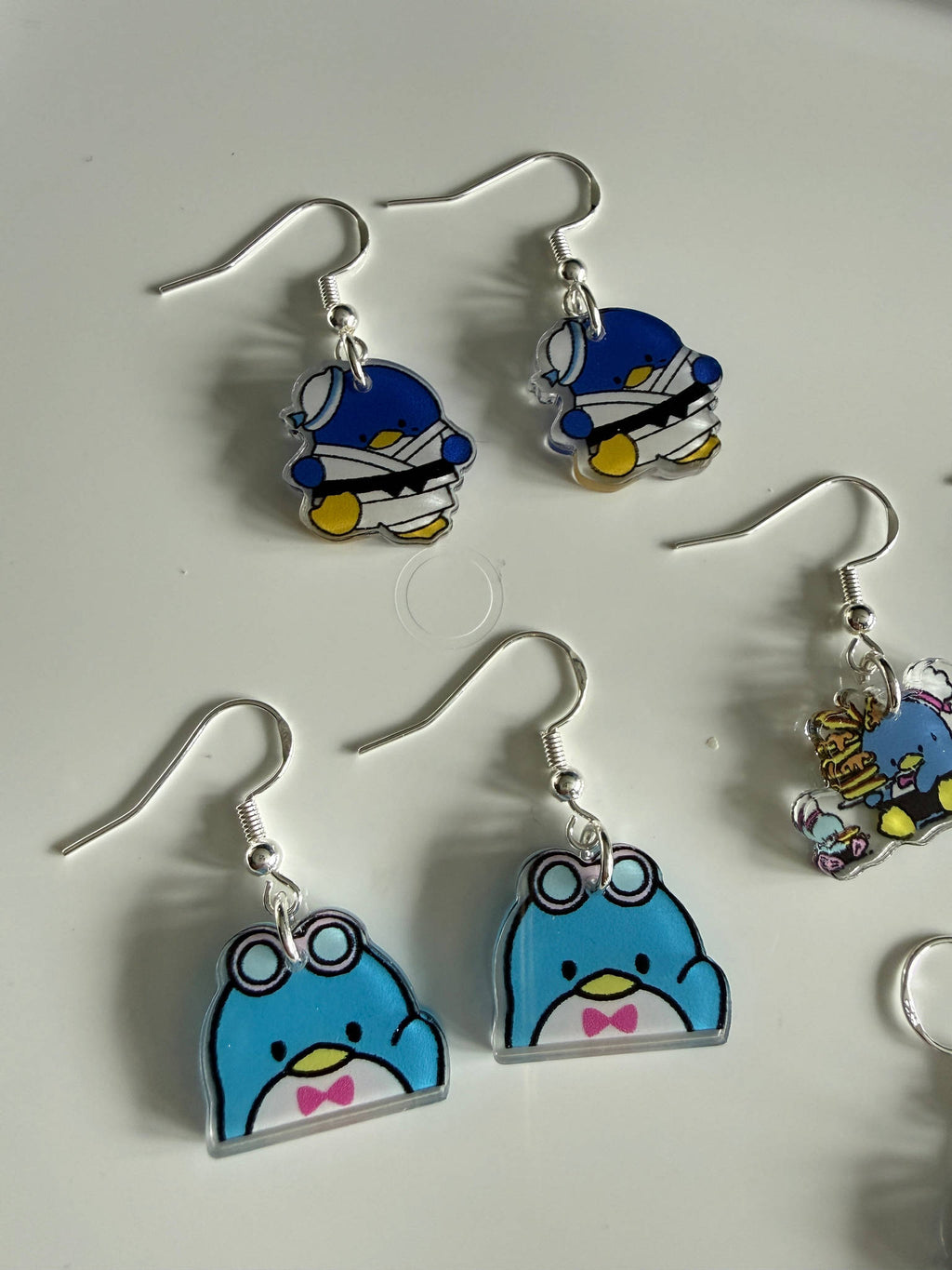 Handmade Cute Sanrio Themed TuxedoSam Sterling Silver Earrings Beadsbylillixx