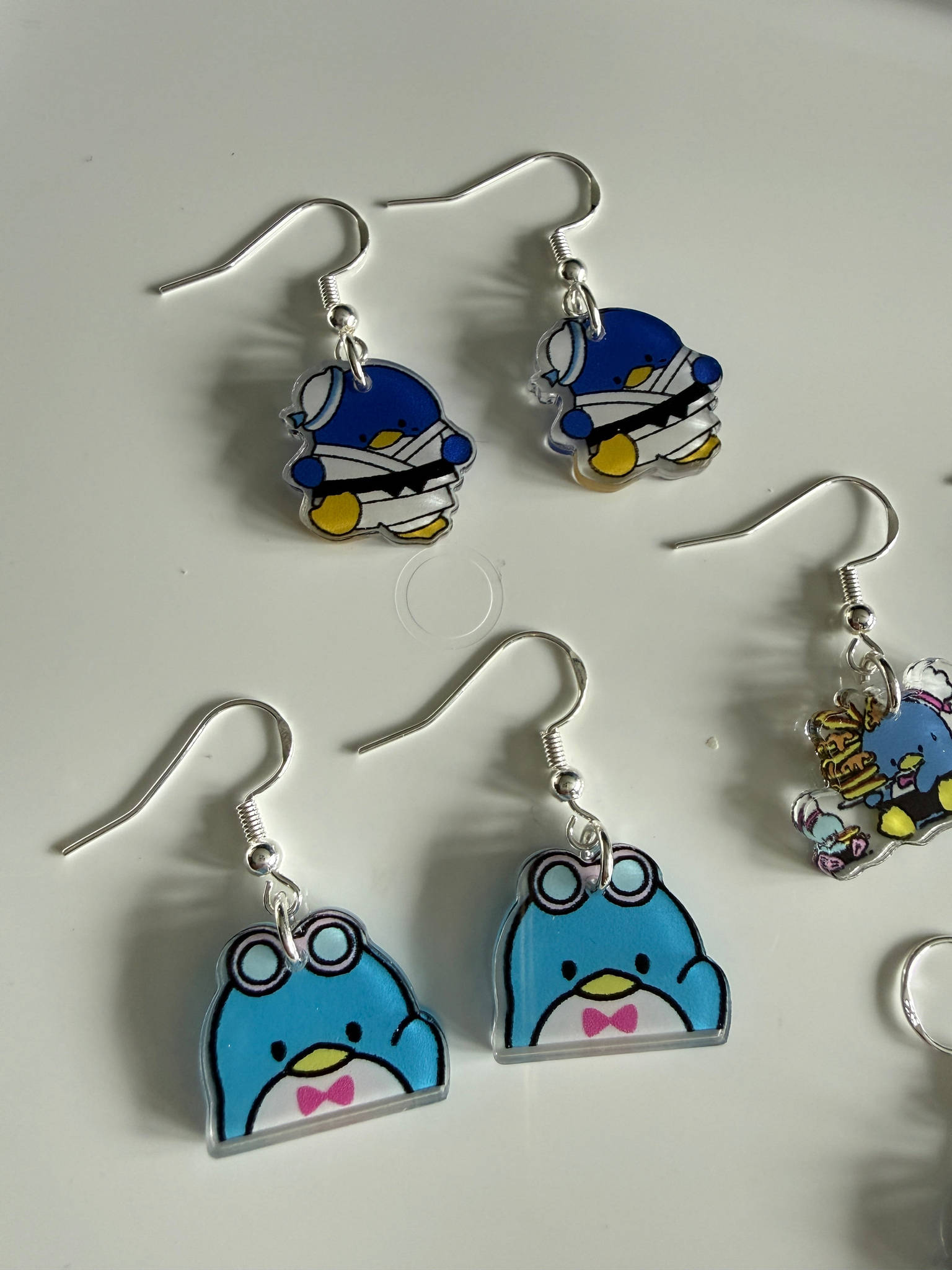 Handmade Cute Sanrio Themed TuxedoSam Sterling Silver Earrings Beadsbylillixx
