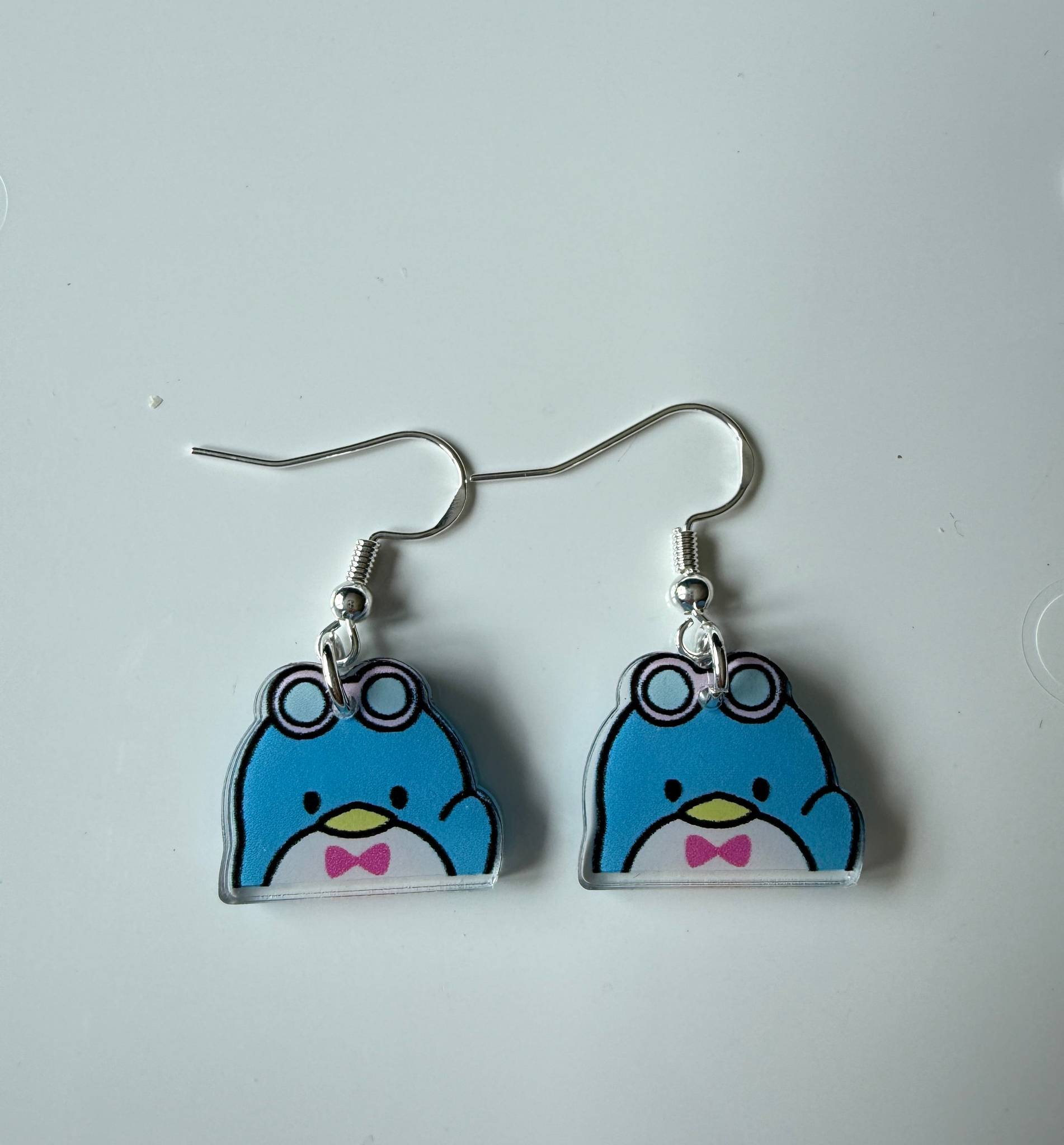 Handmade Cute Sanrio Themed TuxedoSam Sterling Silver Earrings Beadsbylillixx