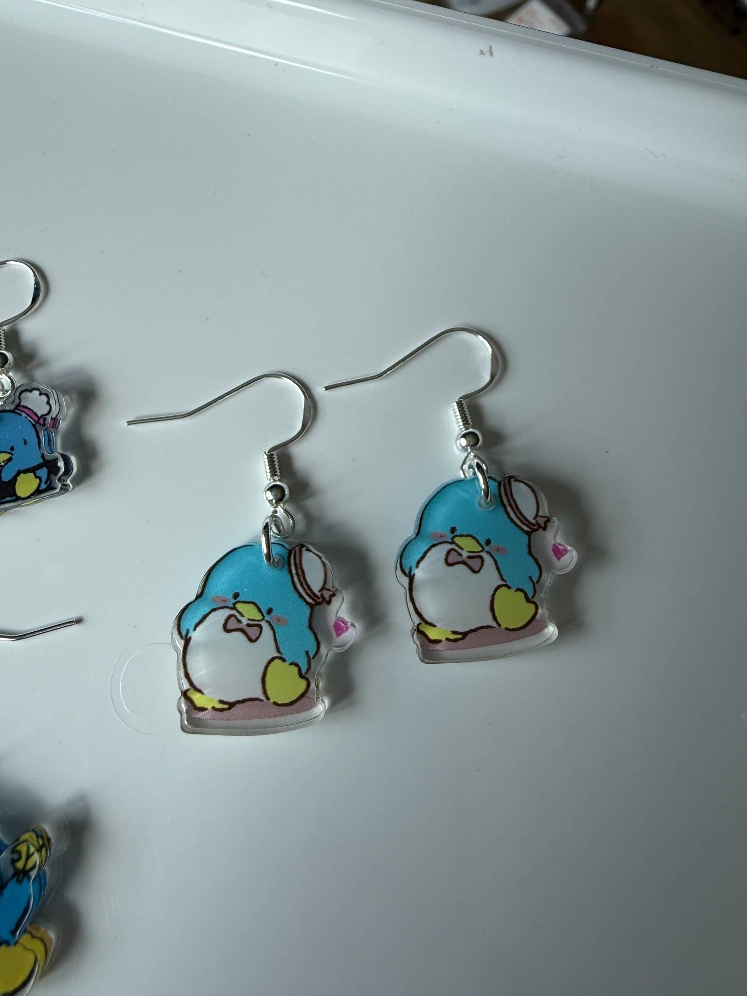 Handmade Cute Sanrio Themed TuxedoSam Sterling Silver Earrings Beadsbylillixx