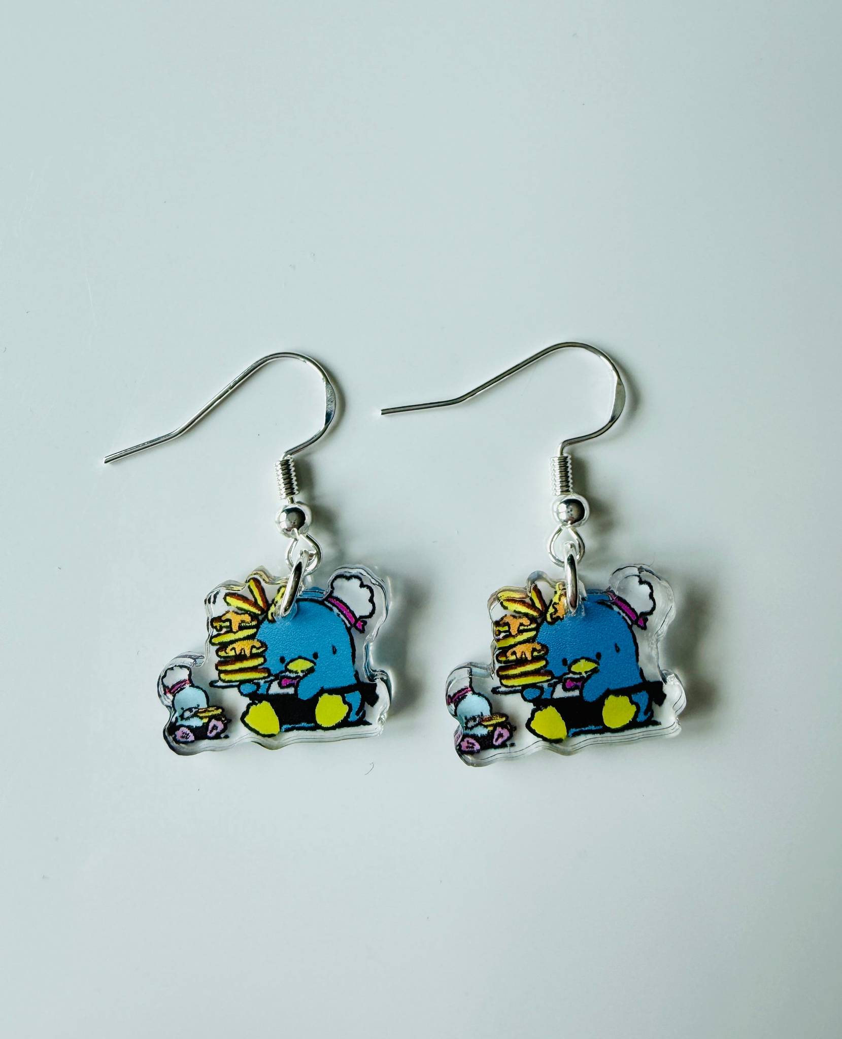 Handmade Cute Sanrio Themed TuxedoSam Sterling Silver Earrings Beadsbylillixx