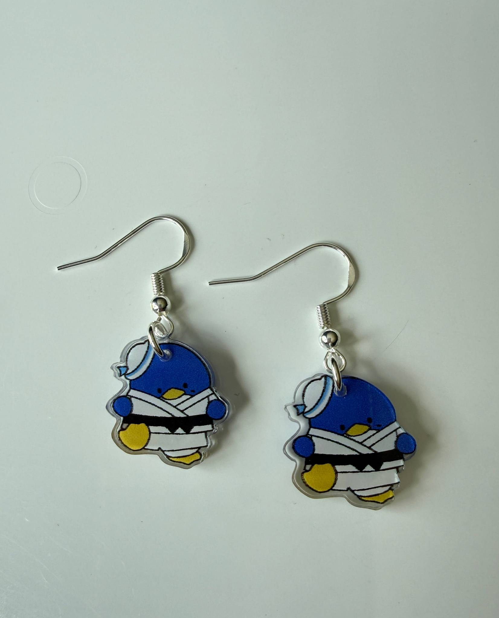 Handmade Cute Sanrio Themed TuxedoSam Sterling Silver Earrings Beadsbylillixx