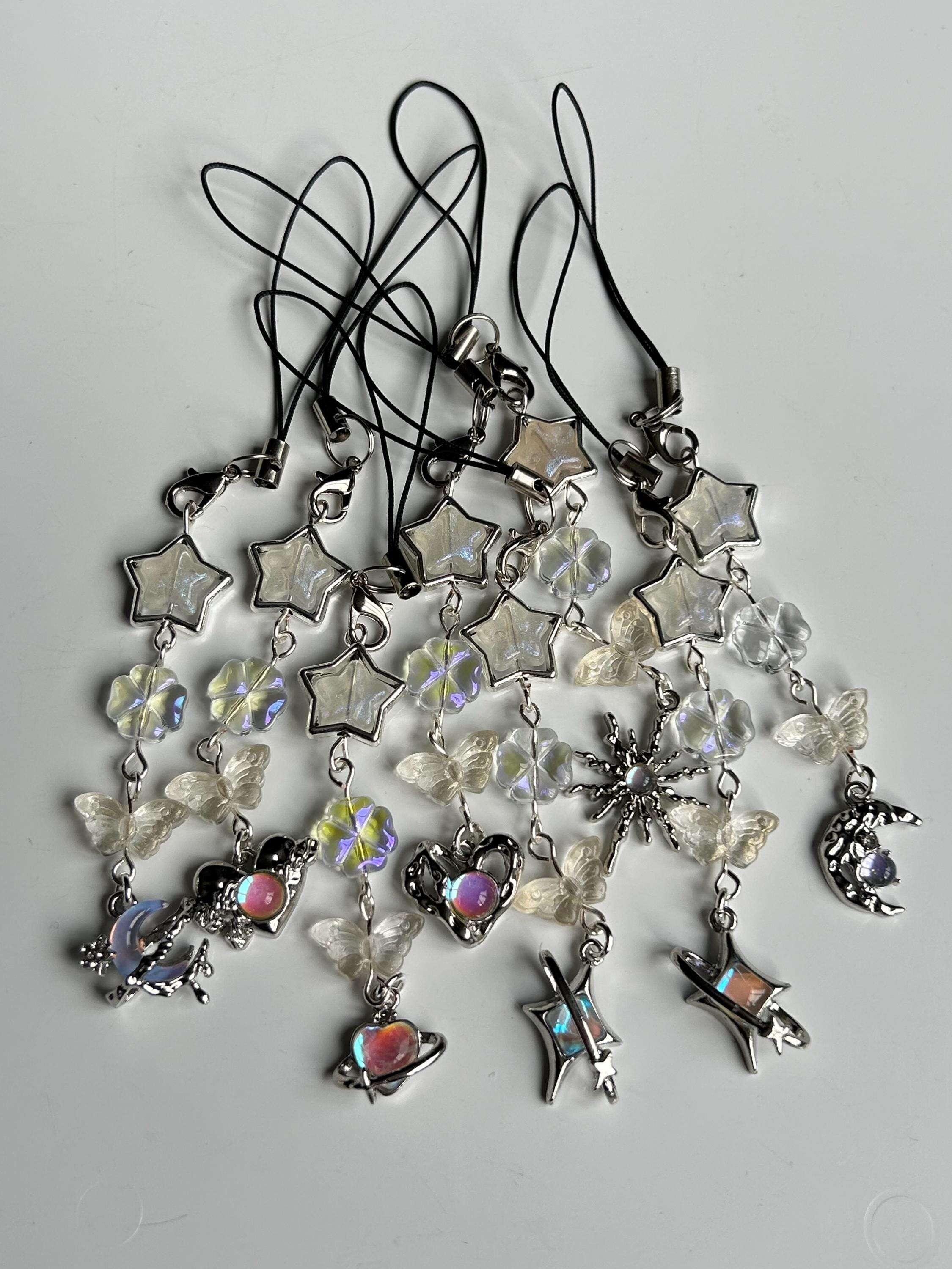 HANDMADE Cute Whimsical Iridescent Phone Charms - Beadsbylillixx