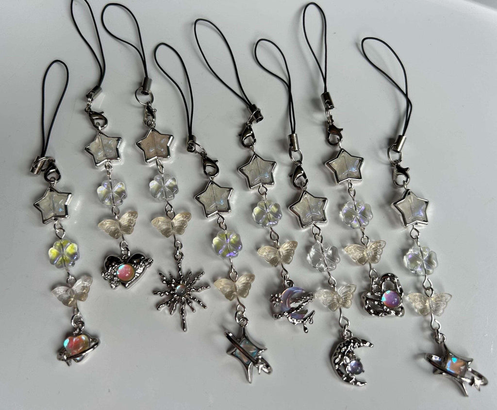 HANDMADE Cute Whimsical Iridescent Phone Charms - Beadsbylillixx