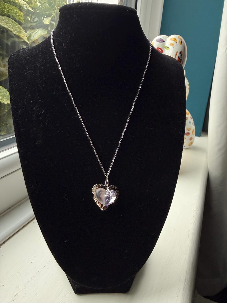 Handmade Fairy Whimsical Purple Gem Necklace 17” Beadsbylillixx