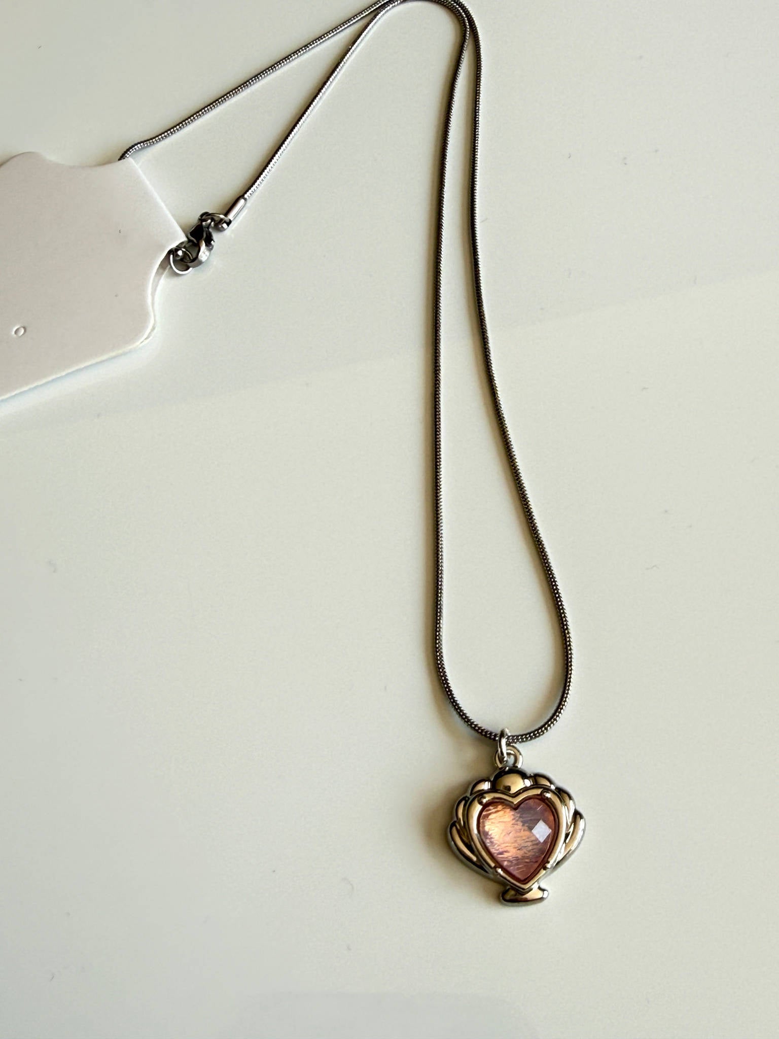Handmade Fairycore - Whimsical Pink Gem Necklace 18” Beadsbylillixx