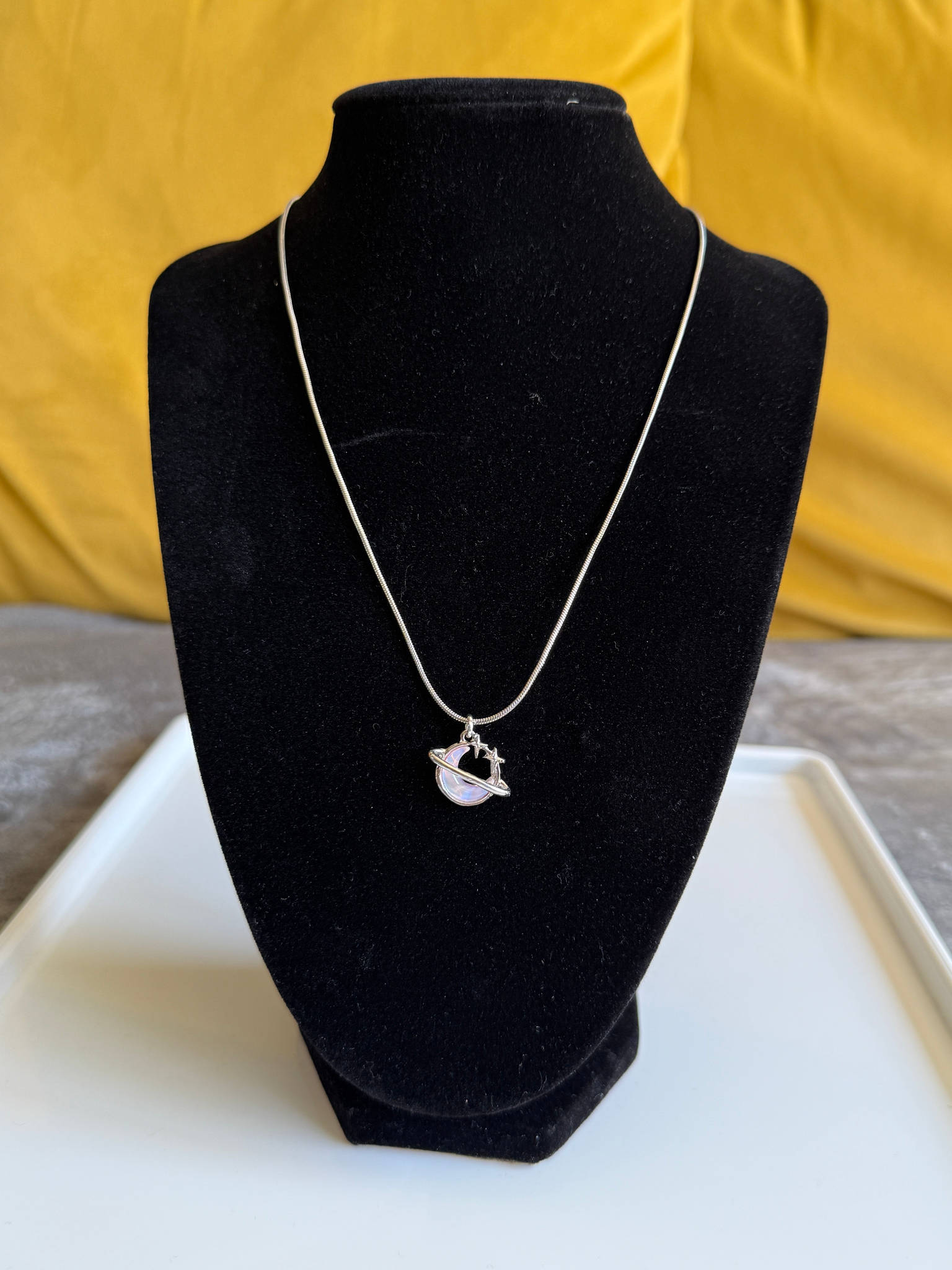 Handmade Fairycore - Whimsical Pink Gem Necklace 18” Beadsbylillixx