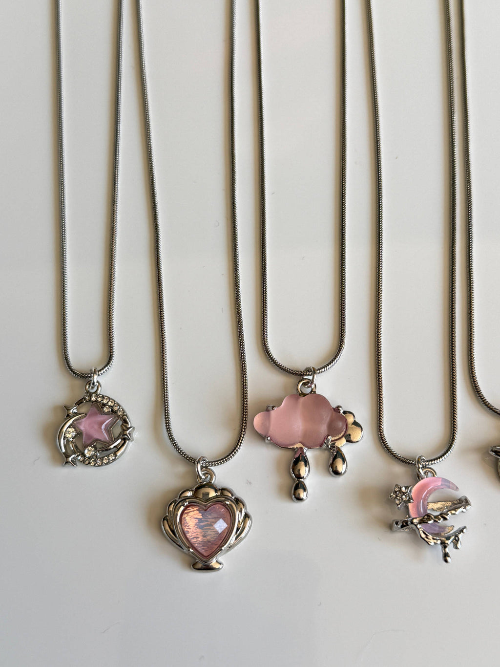 Handmade Fairycore - Whimsical Pink Gem Necklace 18” Beadsbylillixx