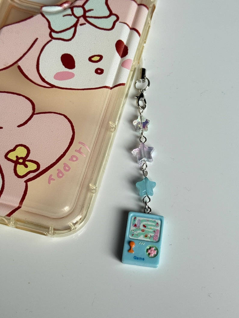 Handmade Game Console Phone Charm, Y2K Kawaii Mobile Accessory Beadsbylillixx