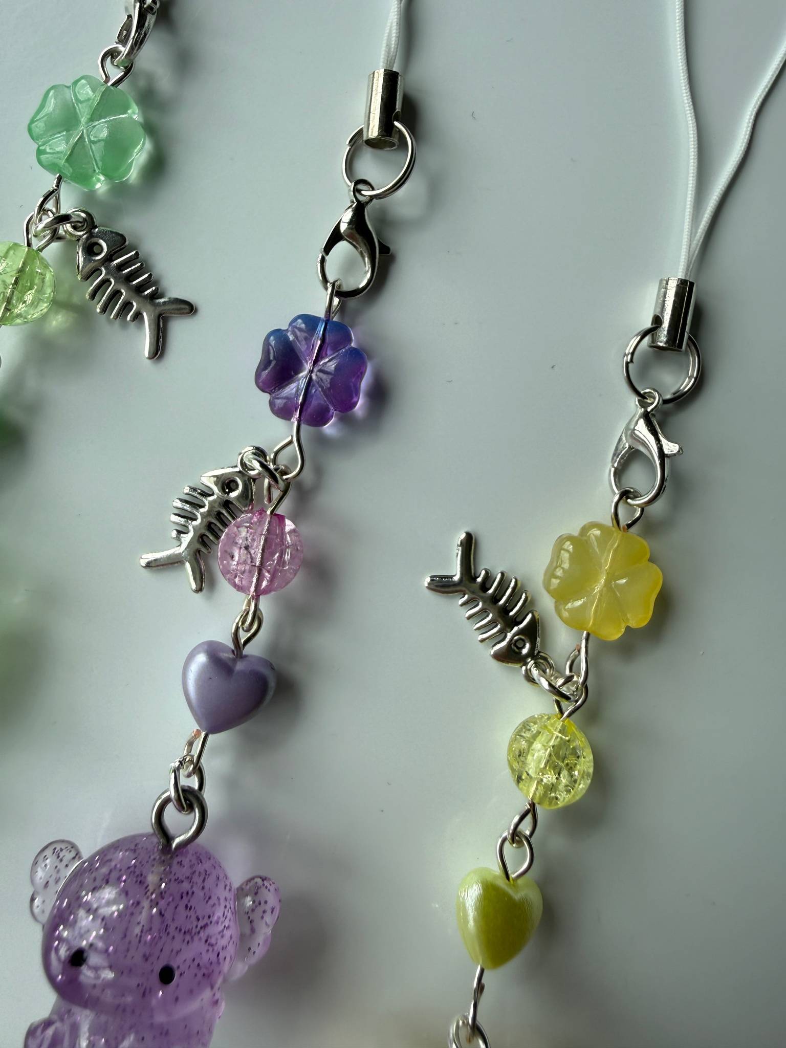 Handmade Glow-in-the-Dark Axolotl Phone Charm | Oceancore Collection Beadsbylillixx