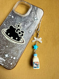 Handmade Hello kitty inspired Milk bottle Phone charms Beadsbylillixx