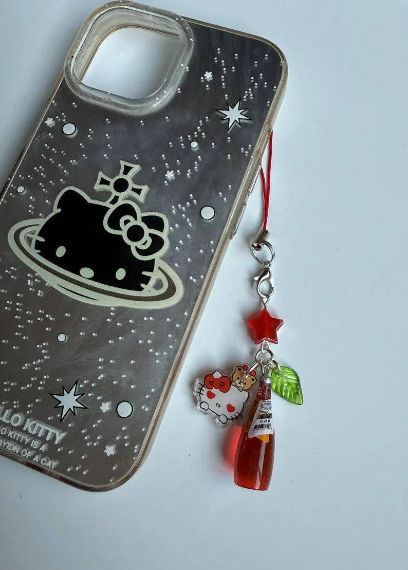 Handmade Japanese Chia Seed bottle Phone Charms, beaded accessories, soda bottle phone charms Beadsbylillixx
