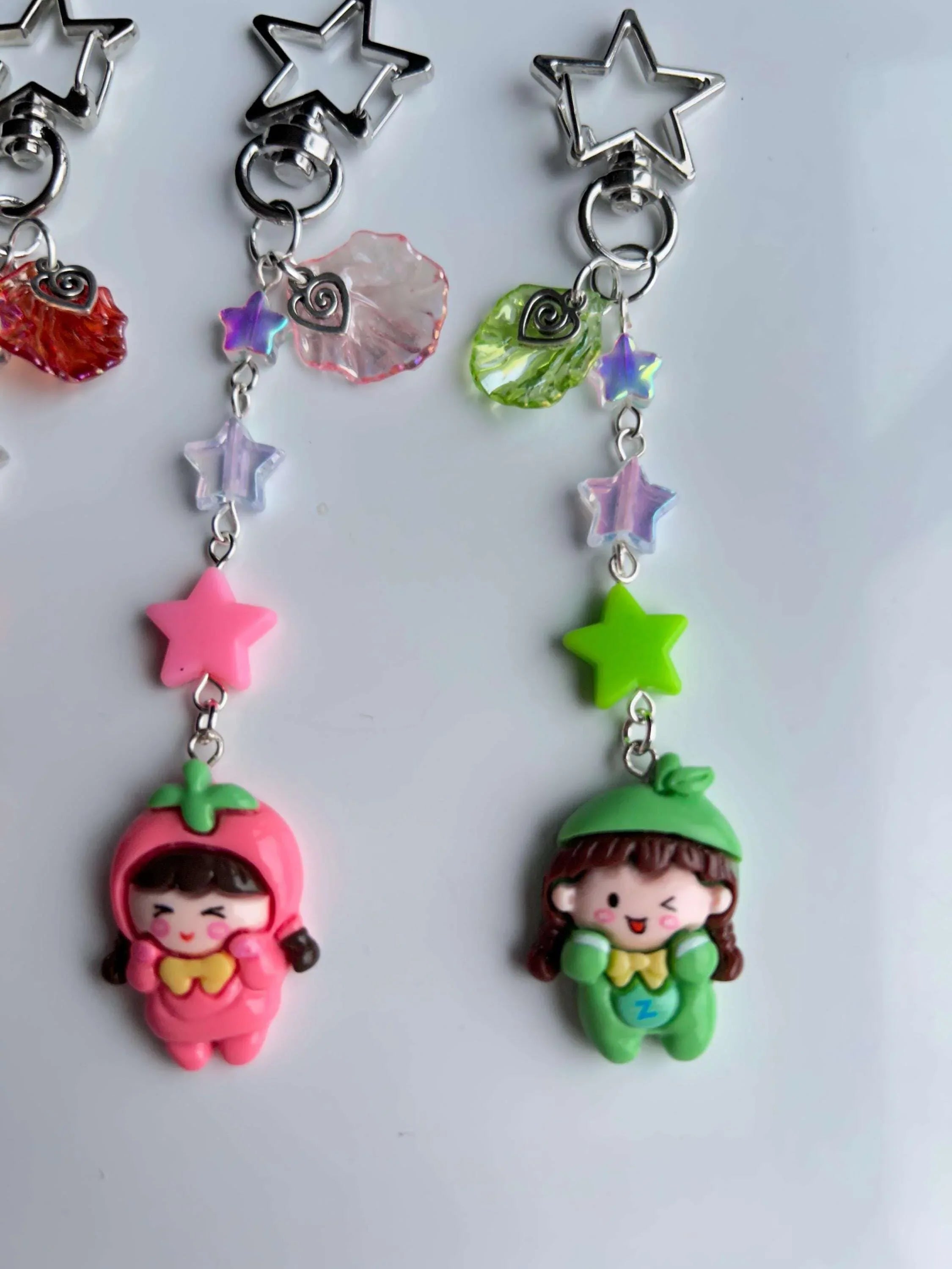 HANDMADE Kawaii Cute Fruit Girl Keychains - Beadsbylillixx