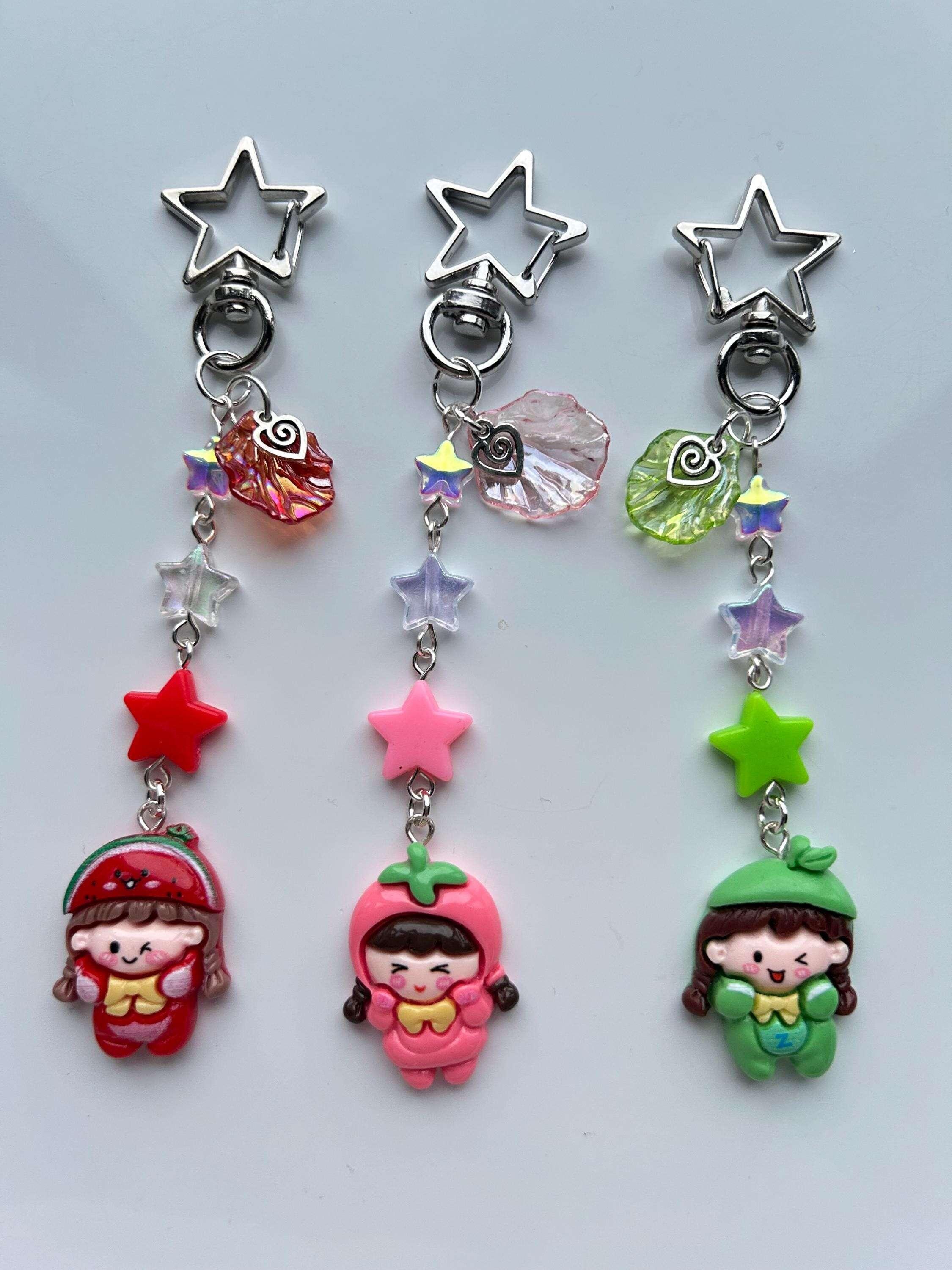 HANDMADE Kawaii Cute Fruit Girl Keychains - Beadsbylillixx