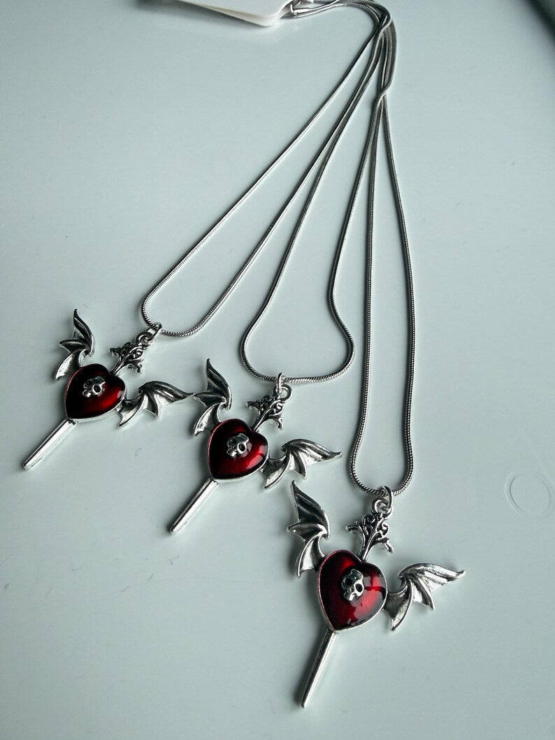 Handmade Kawaii Cute Gothic Snake Chain Necklace Beadsbylillixx