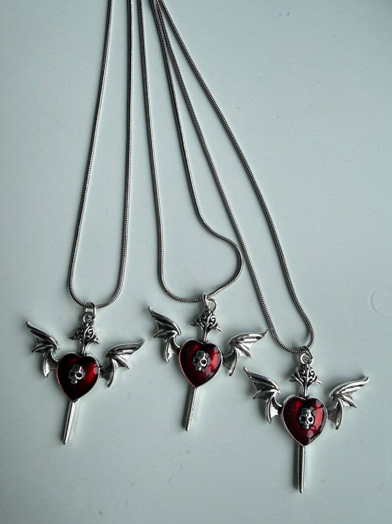 Handmade Kawaii Cute Gothic Snake Chain Necklace Beadsbylillixx