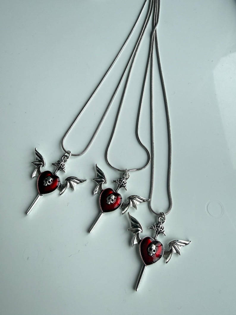 Handmade Kawaii Cute Gothic Snake Chain Necklace Beadsbylillixx