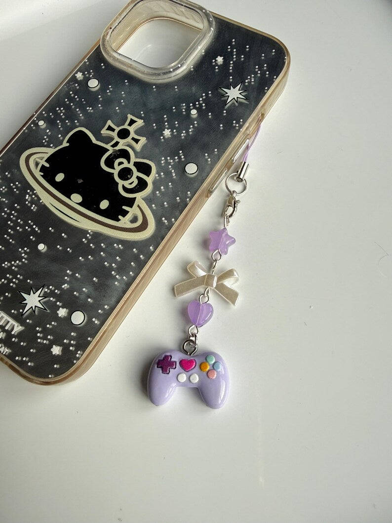Handmade Kawaii Game Controller Phone Charm Beadsbylillixx