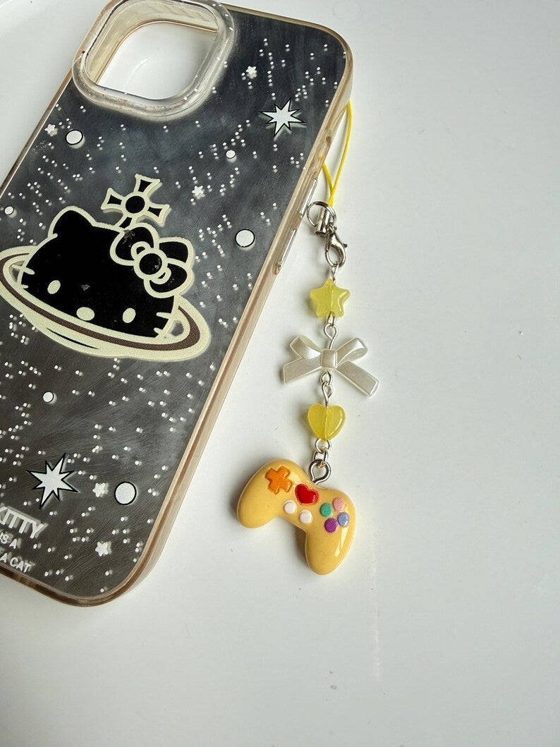 Handmade Kawaii Game Controller Phone Charm Beadsbylillixx