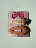 Handmade Kawaii Hair slides, choco bear and vanilla range Beadsbylillixx