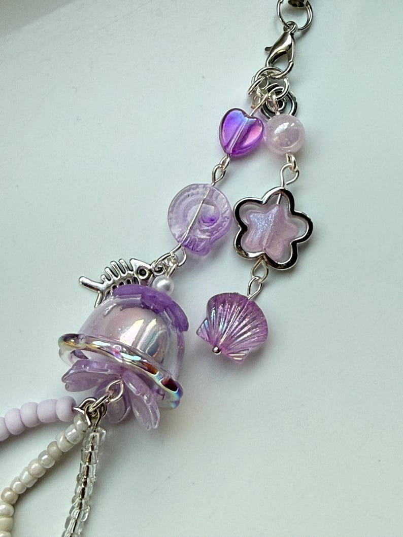 Handmade Kawaii Jellyfish Phone Charm Beadsbylillixx