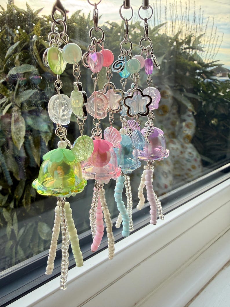 Handmade Kawaii Jellyfish Phone Charm Beadsbylillixx