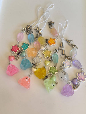 Handmade Kawaii Octopus Phone Charm : Colour themed. Oceancore, sea life